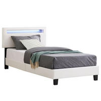 POLSTERBETT MIT LED BENITO 90X200 CM - Weiß, Textil (90/200cm) - CARO-Möbel