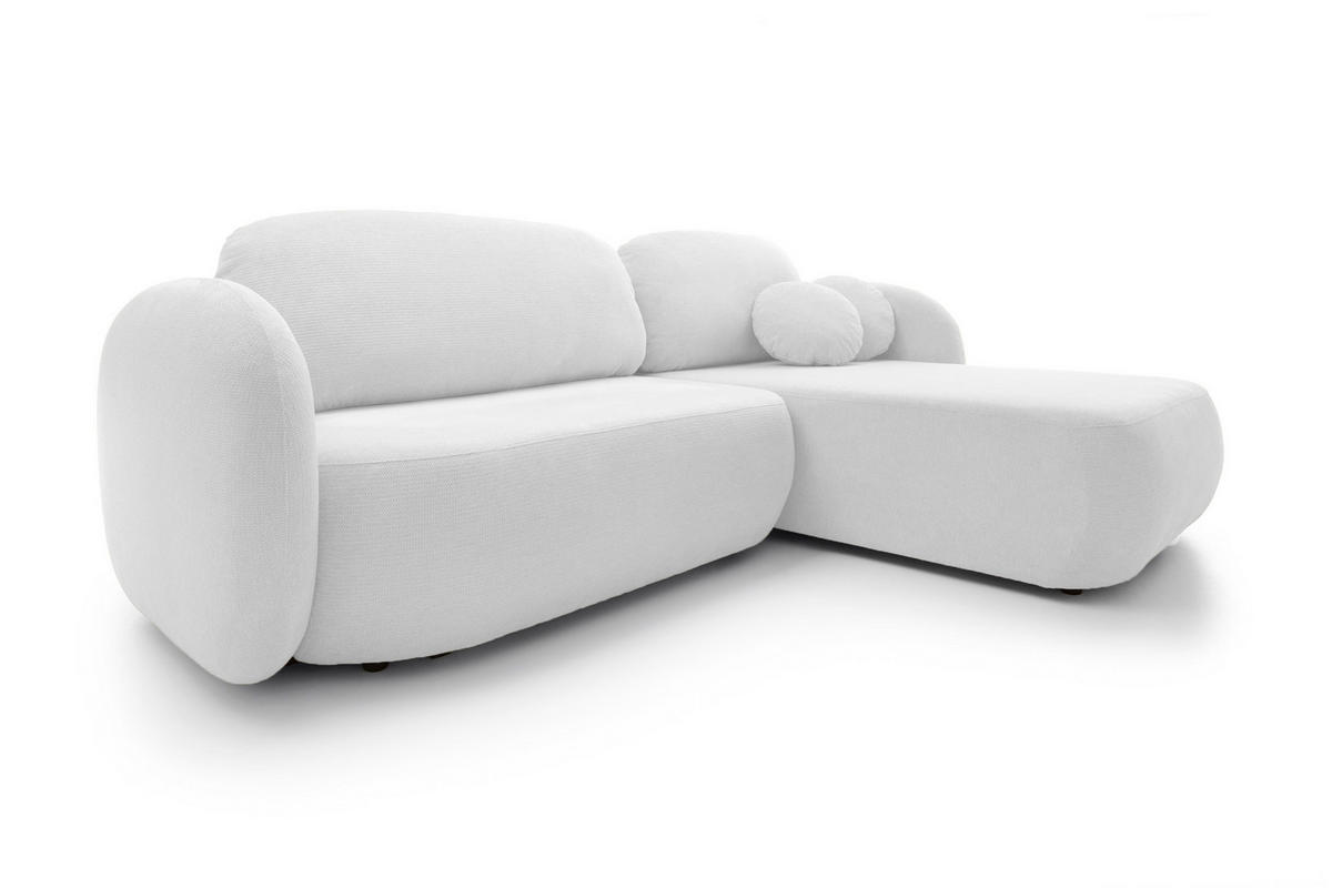 ECKSOFA OLIO L-Form Schlaffunktion mit Bettkasten, lose Rückenkissen, freistehend, RECHTS 248x174 cm Silver-coloured - Silberfarben, Holz/Textil (248/174cm) - DomoHome