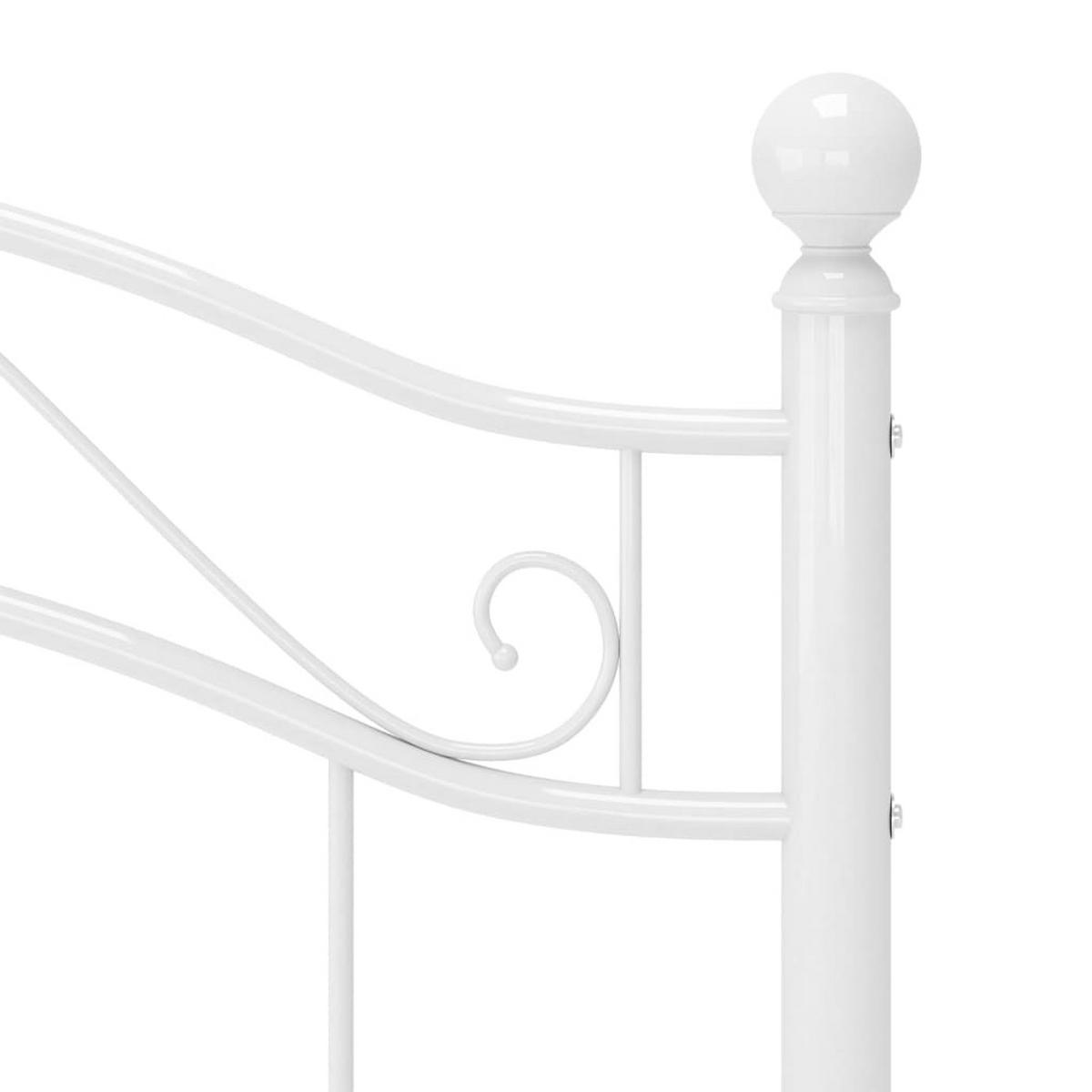 BETT Weiss Metall 100/200 Cm - Weiß, Holz (100/200cm) - vidaXL