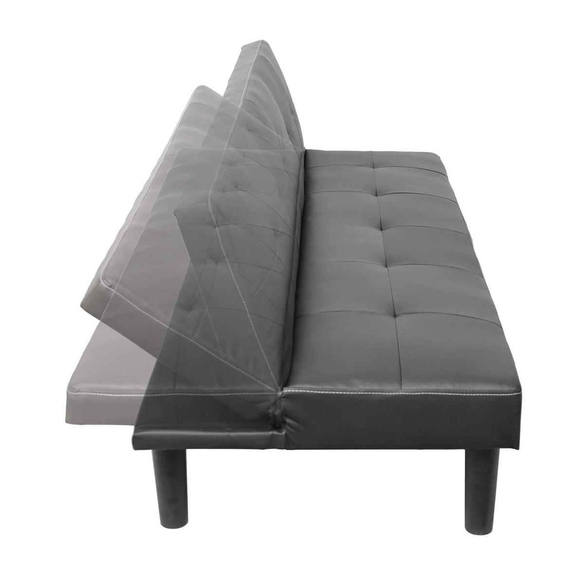3ER-SOFA Schwarz - Schwarz, Textil (195/68/73cm) - MCW