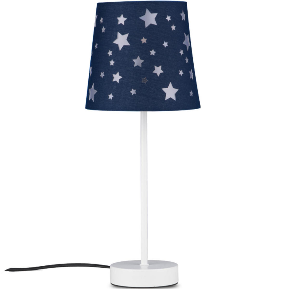 TISCHLAMPE TATI 2-er Set, Nachtblau - Dunkelblau, Textil/Metall (17/17/42cm) - KONSIMO®