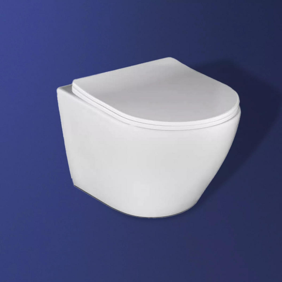 WC-SET ROLO Weiß, Slim-Sitz, Vorwandelement und Betätigungsplatte M671 Chrom THIN - Weiß, Keramik (53/119.5/48.5cm) - bad land