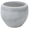 BLUMENTOPF weiß rund 38/38/30 cm Zakros - Weiß, Naturmaterialen (30cm) - Beliani