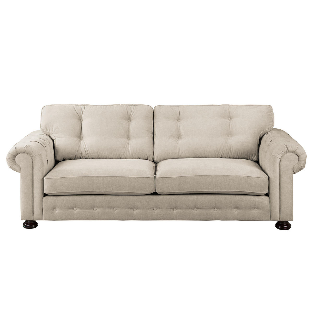 3-SITZER SOFA - Microfaser - Grau, Textil (250/93/100cm) - home24