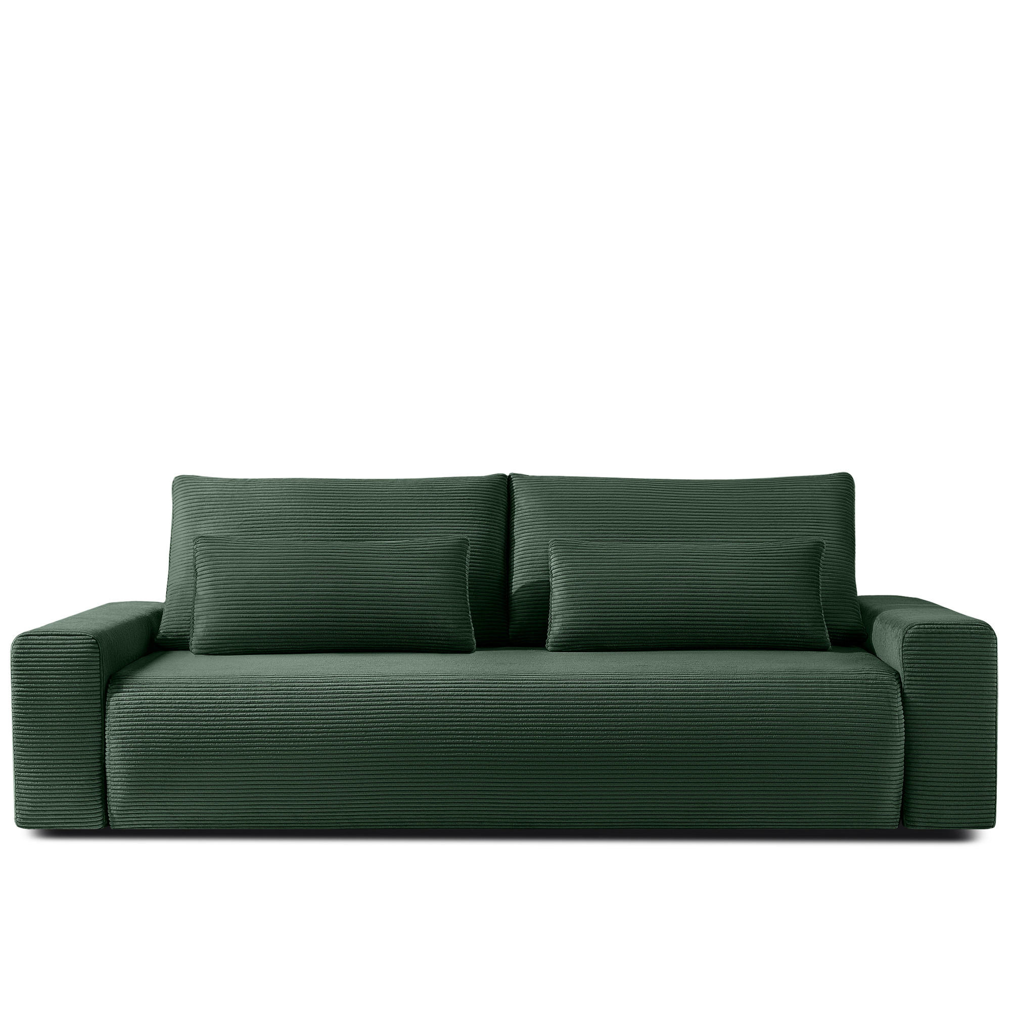 3-SITZER SCHLAFSOFA MOLLIS, Corduroy, Dunkelgrün - Dunkelgrün, Holz/Holzwerkstoff (250/93/108cm) - KONSIMO®