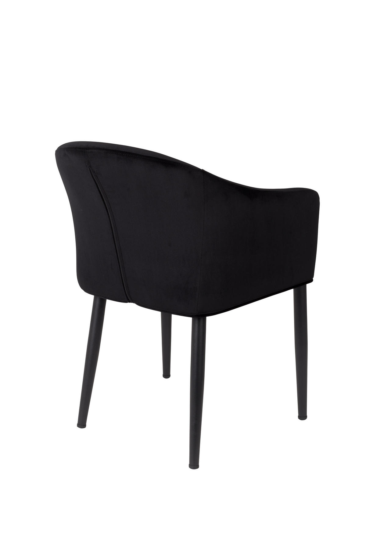 ESSZIMMERSTUHL Catelyn - Schwarz - 55.5/57/77 cm - Schwarz, Textil (57/77/55.5cm) - Novel