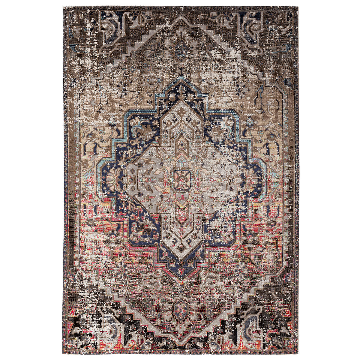 DESIGNER TEPPICH VINTAGE ZOE ORIENT MODERN - Braun, Textil (120/170cm) - Pergamon