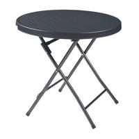 KLAPPTISCH Mark - Schwarz, Kunststoff/Metall (80/80/74cm) - [en.casa]