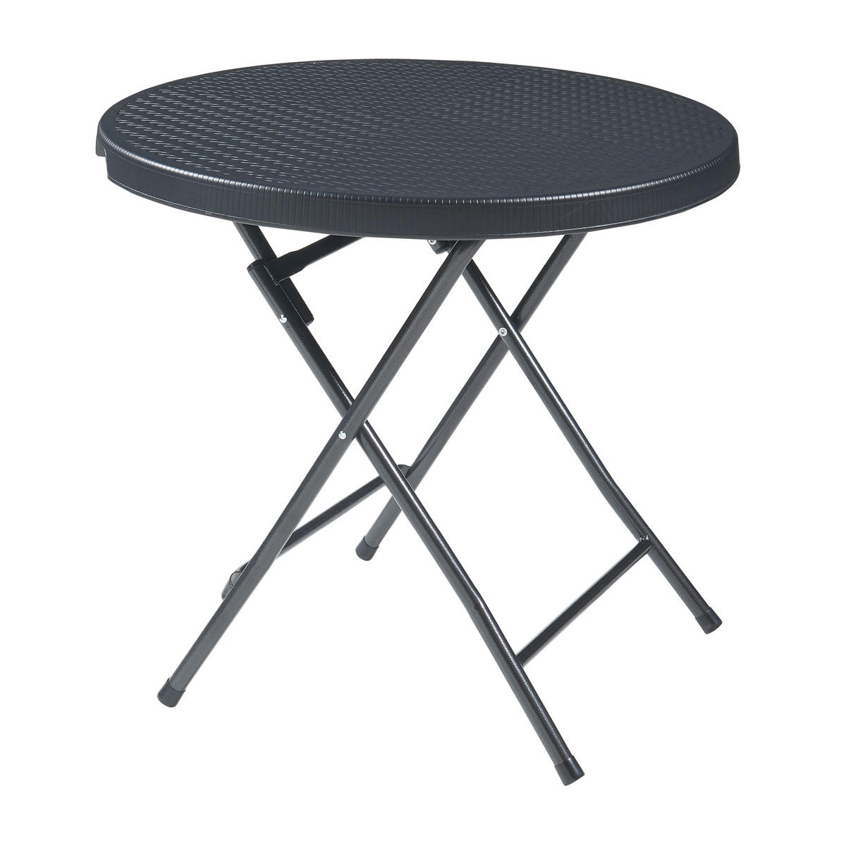 KLAPPTISCH Mark - Schwarz, Kunststoff/Metall (80/80/74cm) - [en.casa]