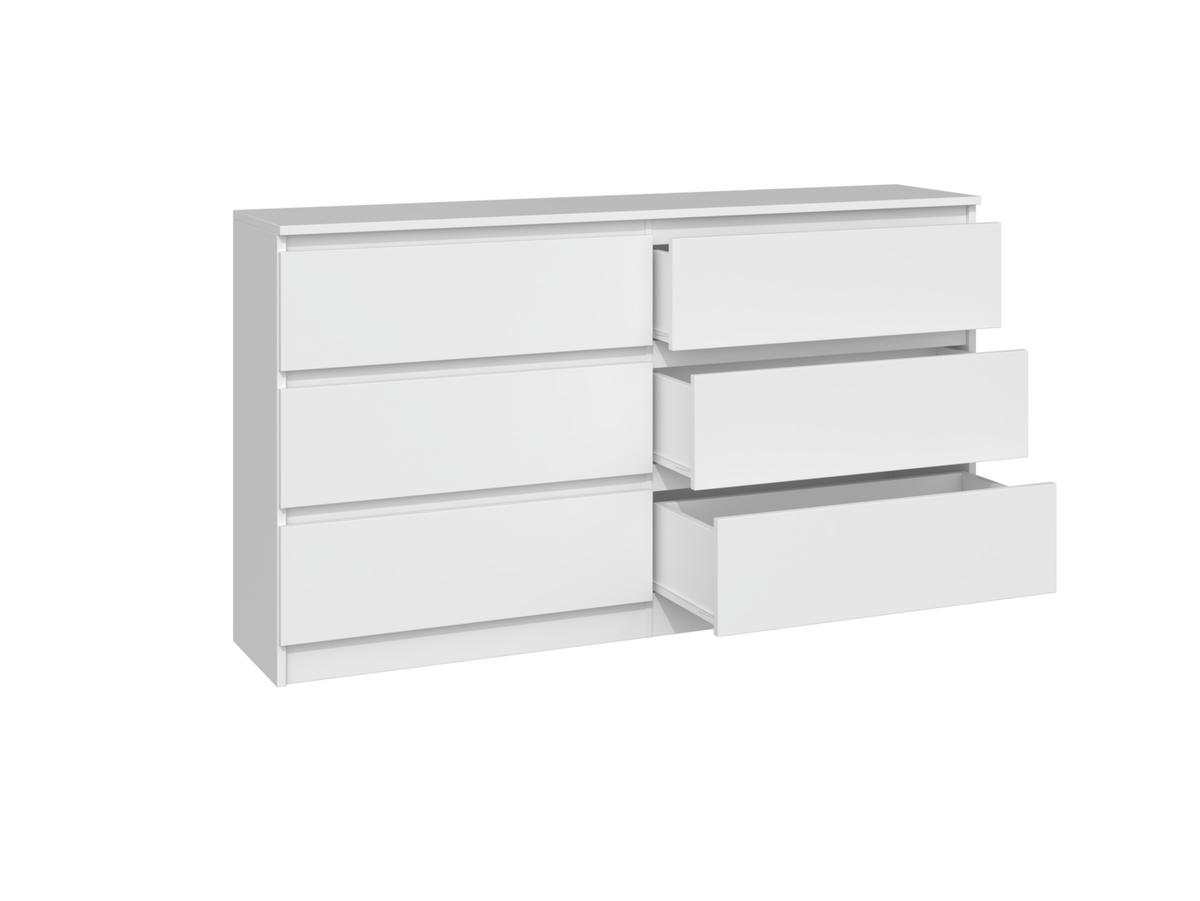 KOMMODE MALWA M6 140 - WEISS - Weiß, Holzwerkstoff (138/75/40cm) - CDF