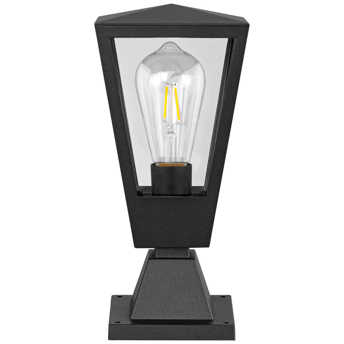 LED AUßENLEUCHTE Westcliff Anthrazit/Transparent 14/14/30,7 cm - Multicolor, Metall (14/14/30.7cm) - Brilliant