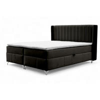 BOXBETT Damien - Schwarz, Holzwerkstoff/Textil (140/200cm) - Fun Möbel
