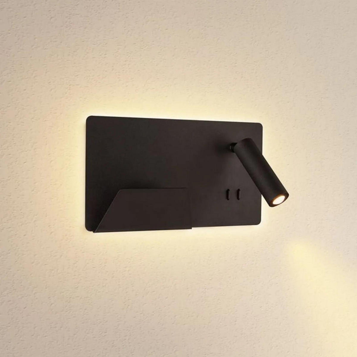WANDLEUCHTE Somnila Schwarz - Schwarz, Metall (16/7/16cm) - SLV