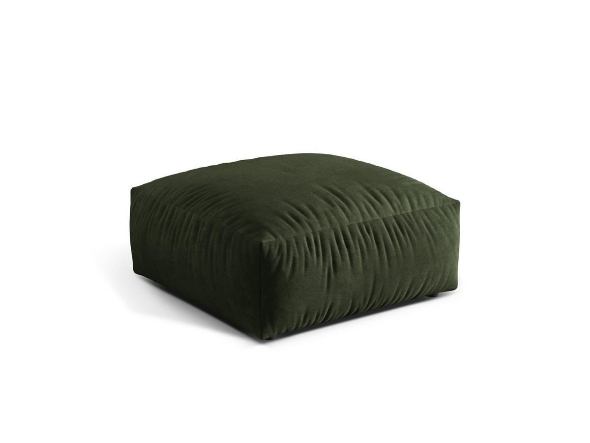 POUF Martina aus Samt grün - Grün, Textil (106/44/106cm) - Micadoni
