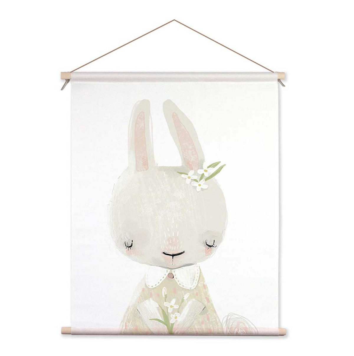 POSTER aus Stoff 40x50 cm Bild Kinderzimmer Hase - Anthrazit, Textil (40/50/2cm) - artissimo