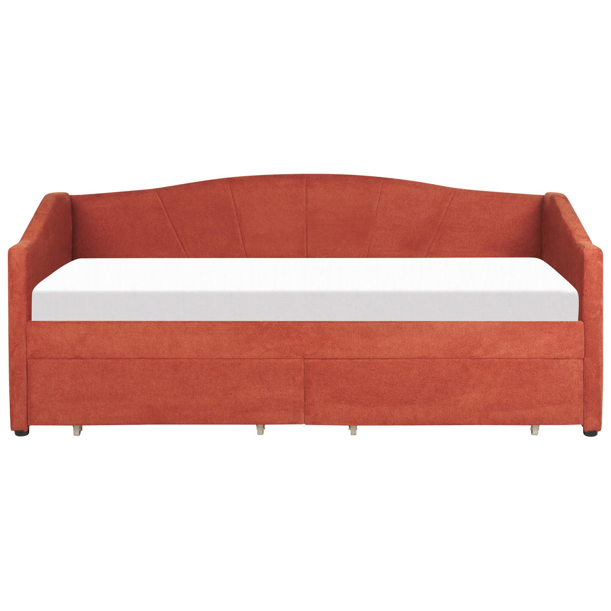 TAGESBETT mit Stauraum 90x200 cm Rot Vittel - Rot, Textil (90/200cm) - Beliani
