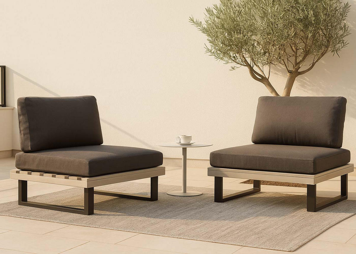 LOUNGE-SESSEL Schwarz, Grau, Anthrazit - Anthrazit/Schwarz, Holz (82/75/82cm) - MCW