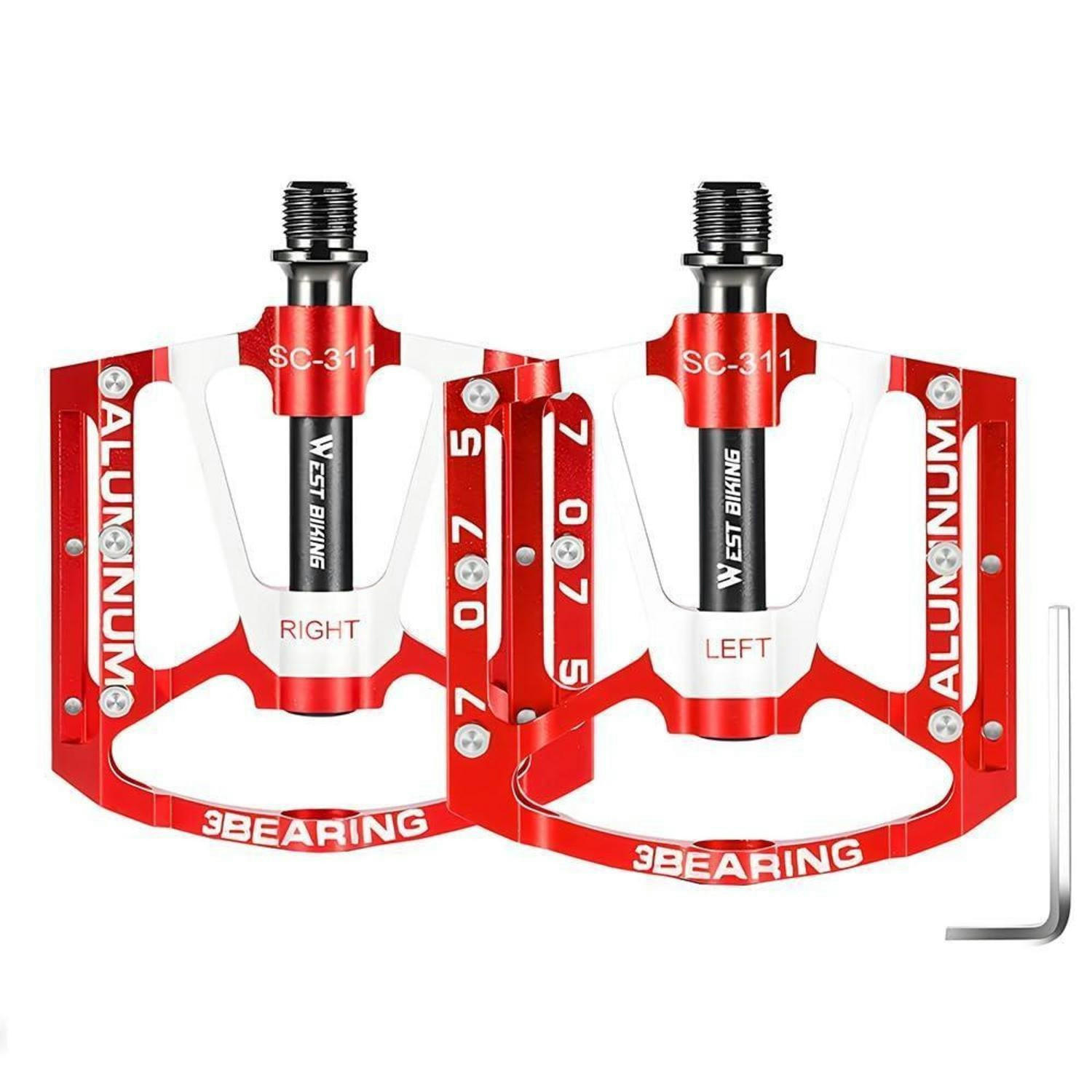 FAHRRADPEDALE Aluminium Rot 120 mm - Rot, Metall (10/1.7/12cm)