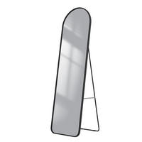 STANDSPIEGEL mit Rahmen Gehärteter Silberspiegel Schwarz 140/40 cm - Schwarz, Glas/Metall (40/147/140cm) - EMKE