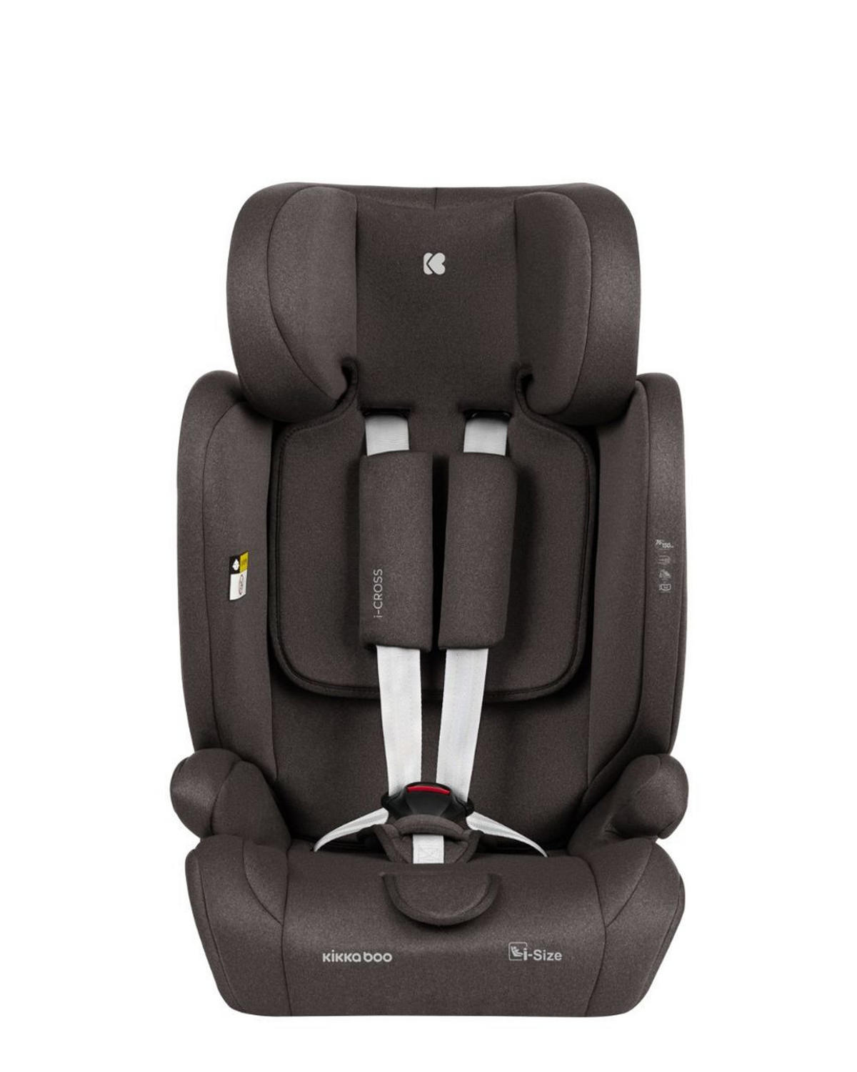KINDERSITZ i-Cross i-Size Braun (76-150cm) Isofix Top Tether Kopfstütze Gurt - Braun, Kunststoff (40/56/49cm) - Kikka boo