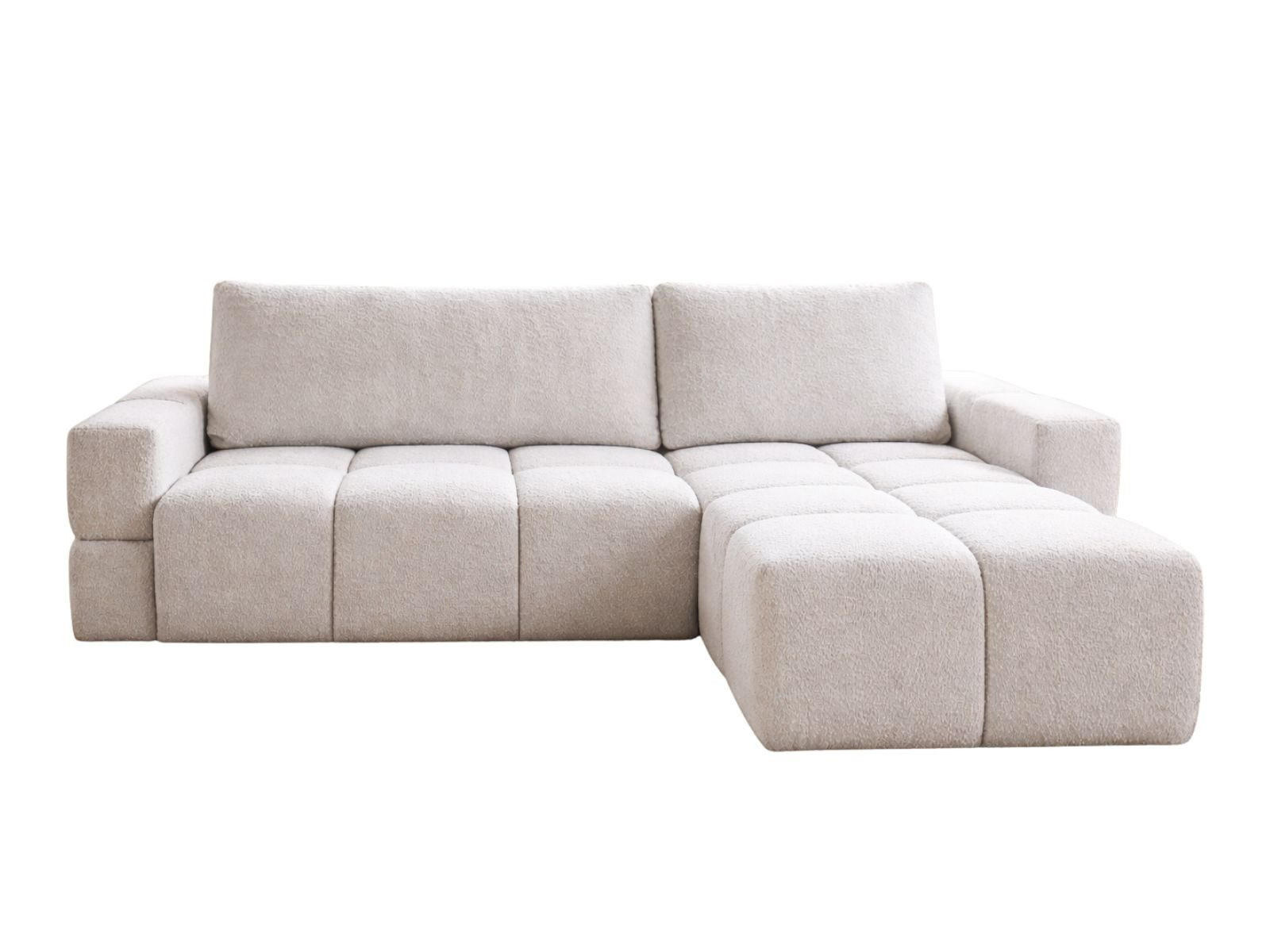 ECKSOFA L Weiß LORIN - Weiß, Textil (255/165cm) - Compleo24