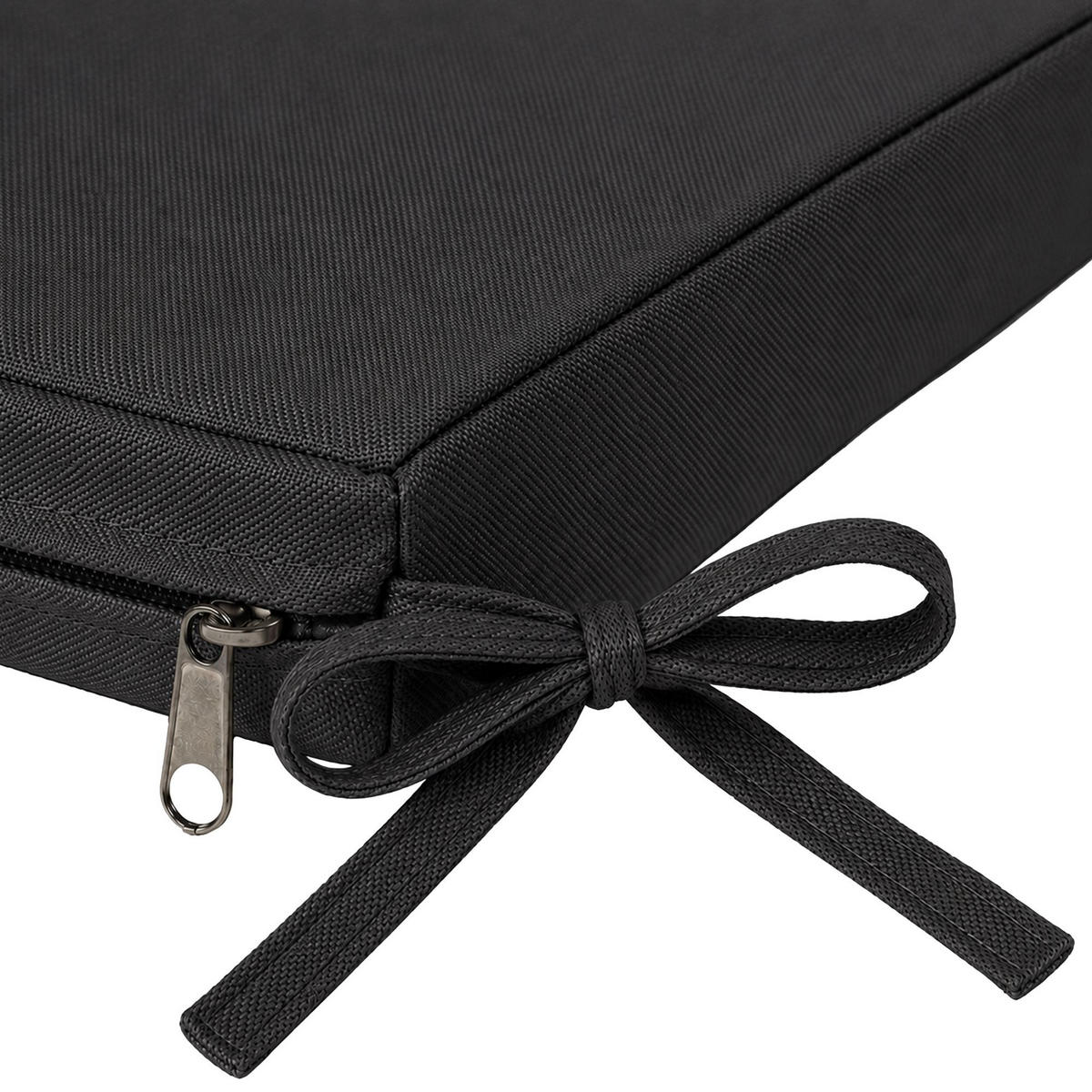 SITZKISSEN eckig 40/37/5 cm Kunststoff Dunkelgrau - Dunkelgrau, Kunststoff/Textil (37/40/5cm) - CLP