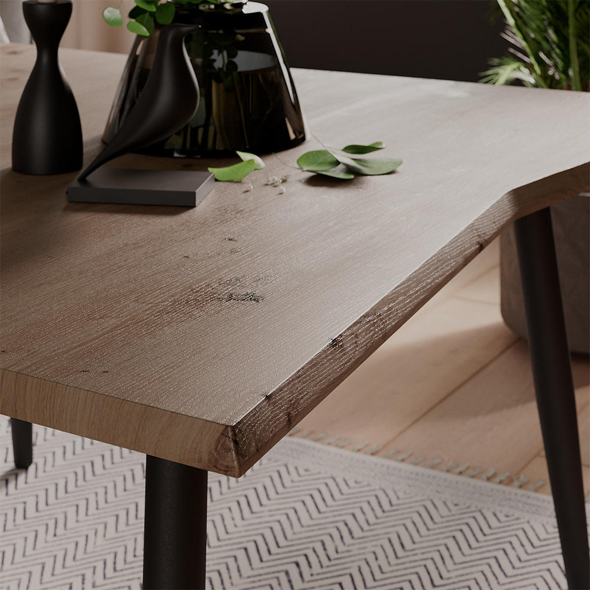 COUCHTISCH Yan Artisan 80 x 80 cm - Hellgrau, Holzwerkstoff (80/80/40cm) - Vicco