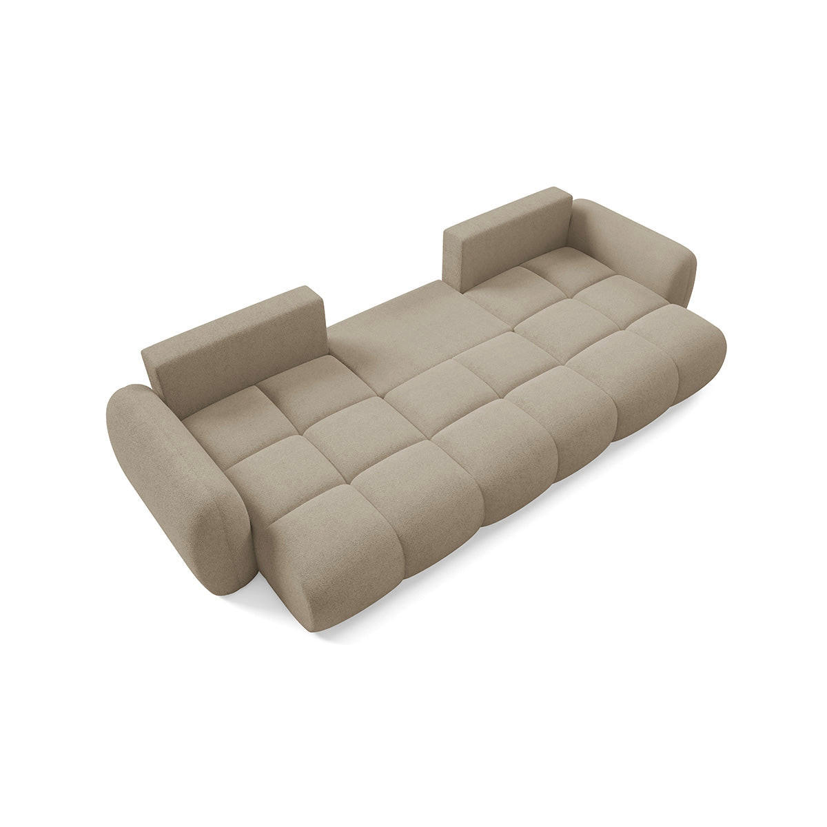 PANORAMASOFA Livio 4 Sitzplätze Beige - Beige, Holz (370/95/165cm) - Petits-meubles