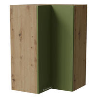 ECKHÄNGESCHRANK Brerra W14/60 Eiche Artisan / RAL 6025 farngrün Matt 60 / 60 / 96cm - Eiche Artisan/Grün, Holz/Holzwerkstoff (60/96/60cm) - Feldmann-Wohnen