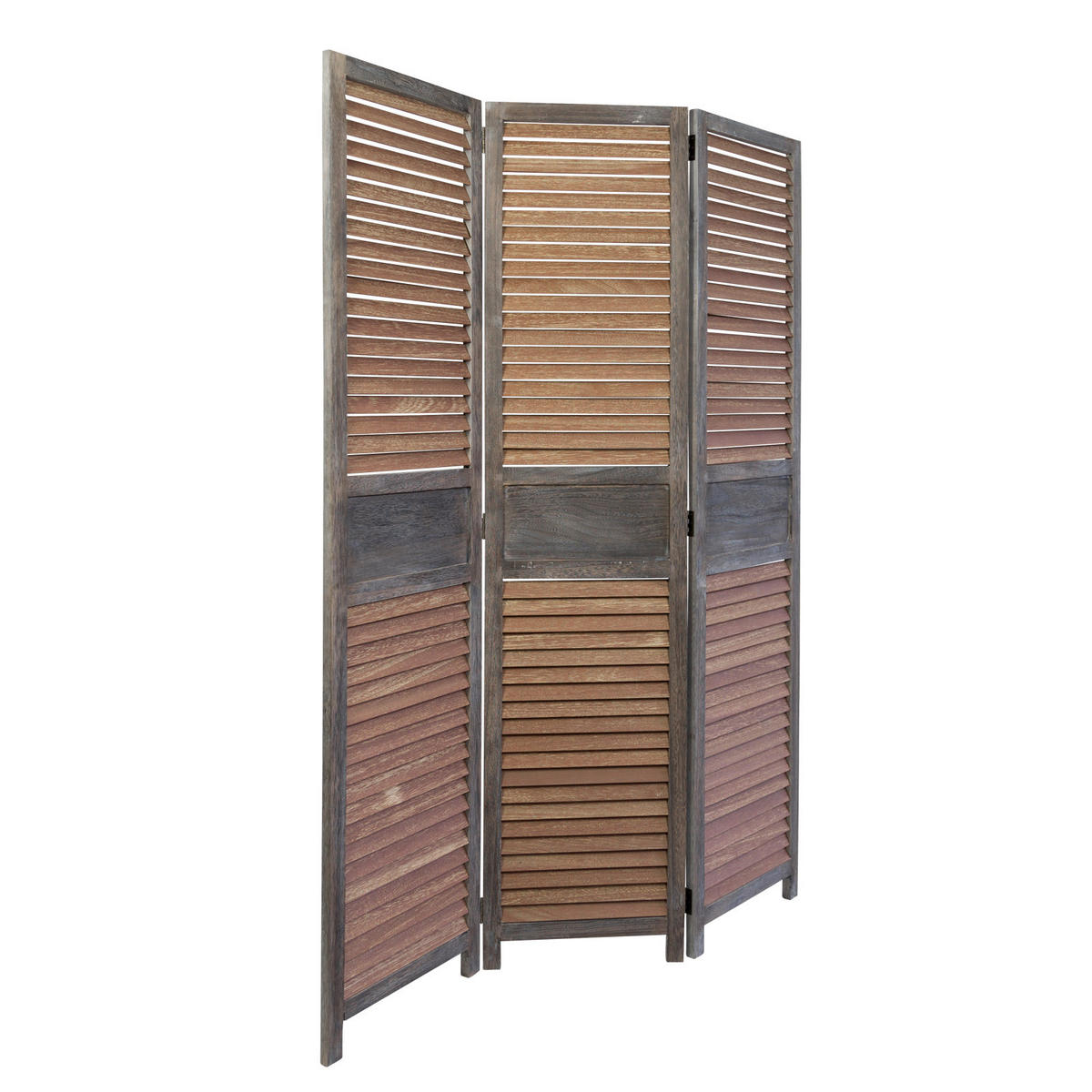 PARAVENT 3-tlg. 120/170 cm Braun Bambuslamellen - Braun, Holz (120/170/2cm) - Homestyle4u