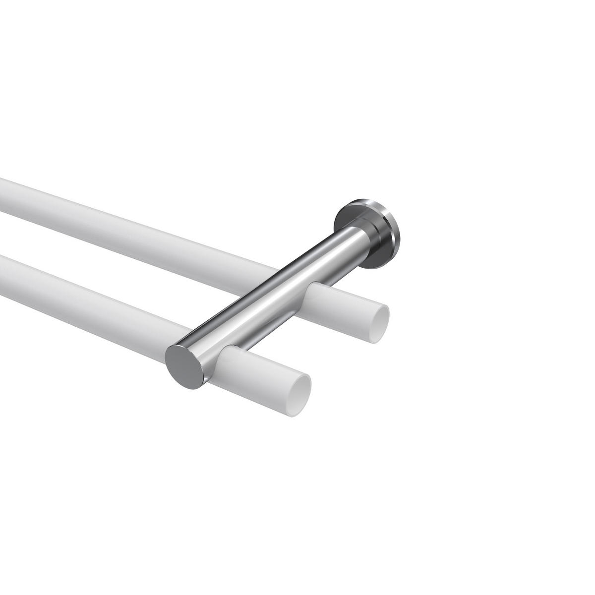 TRÄGER FÜR GARDINENSTANGEN 20 mm Ø, Platon 2-läufig, Chrom - Chromfarben, Metall (16/4/4cm) - INTERDECO