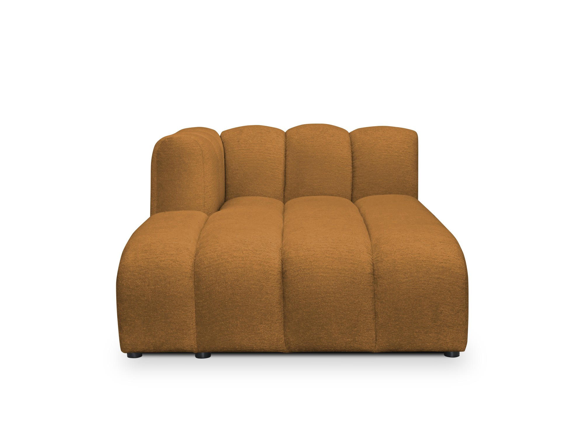 SOFAELEMENT Links Chenille Stoff Gelb - Currygelb/Schwarz, Holzwerkstoff/Kunststoff (179/70/113cm) - Makamii