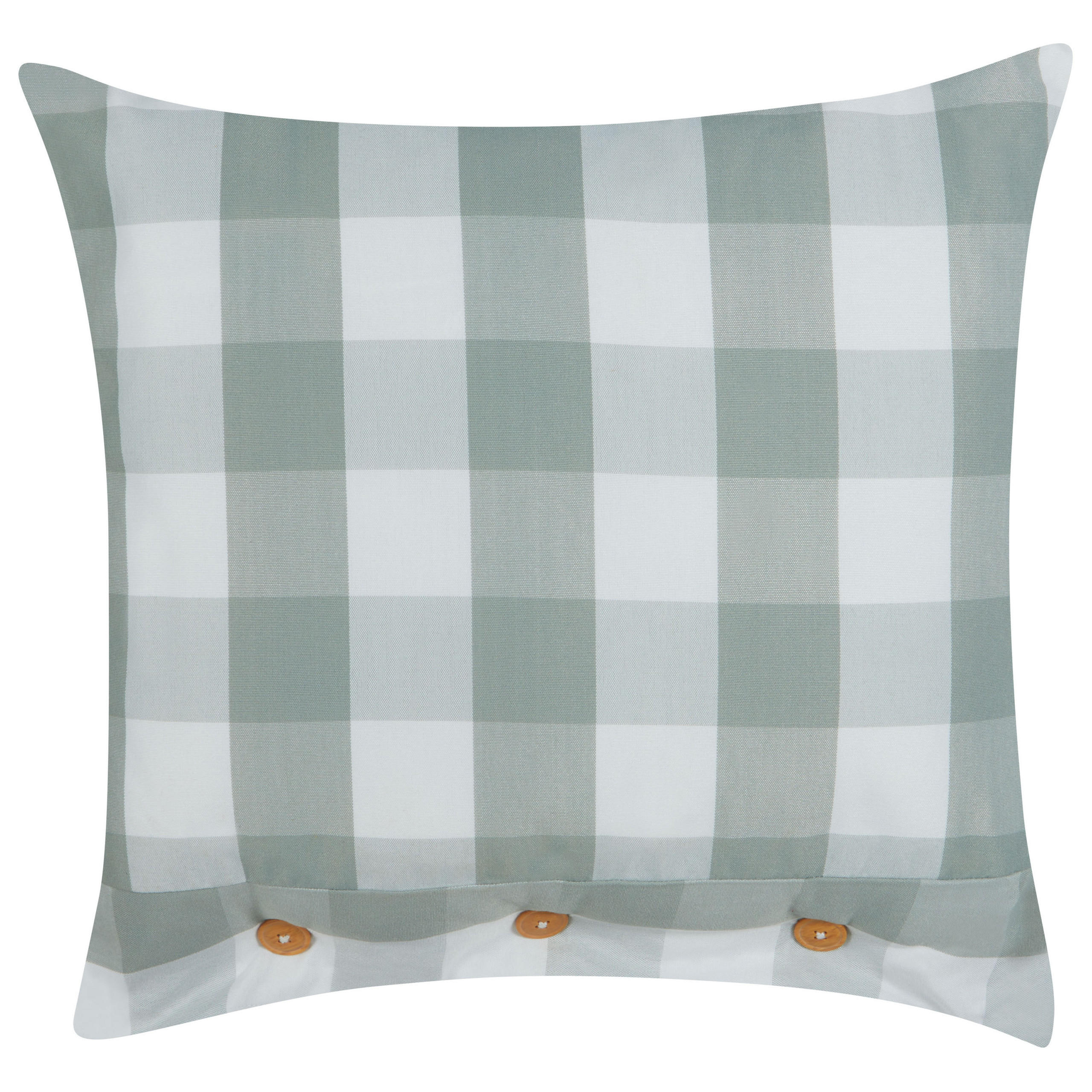 Dekokissen Mintgrün 45/45 cm Tamnine - Weiß/Mintgrün, Textil (45/45cm) - Beliani