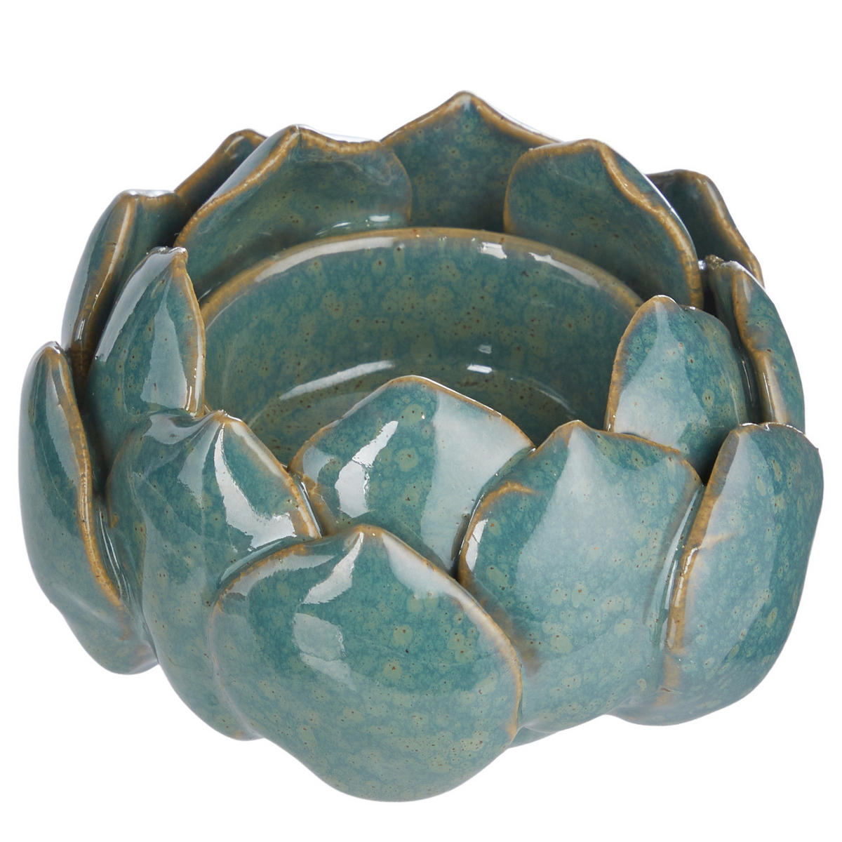 TEELICHTER Blossom - Grün, Keramik (5cm) - BUTLERS