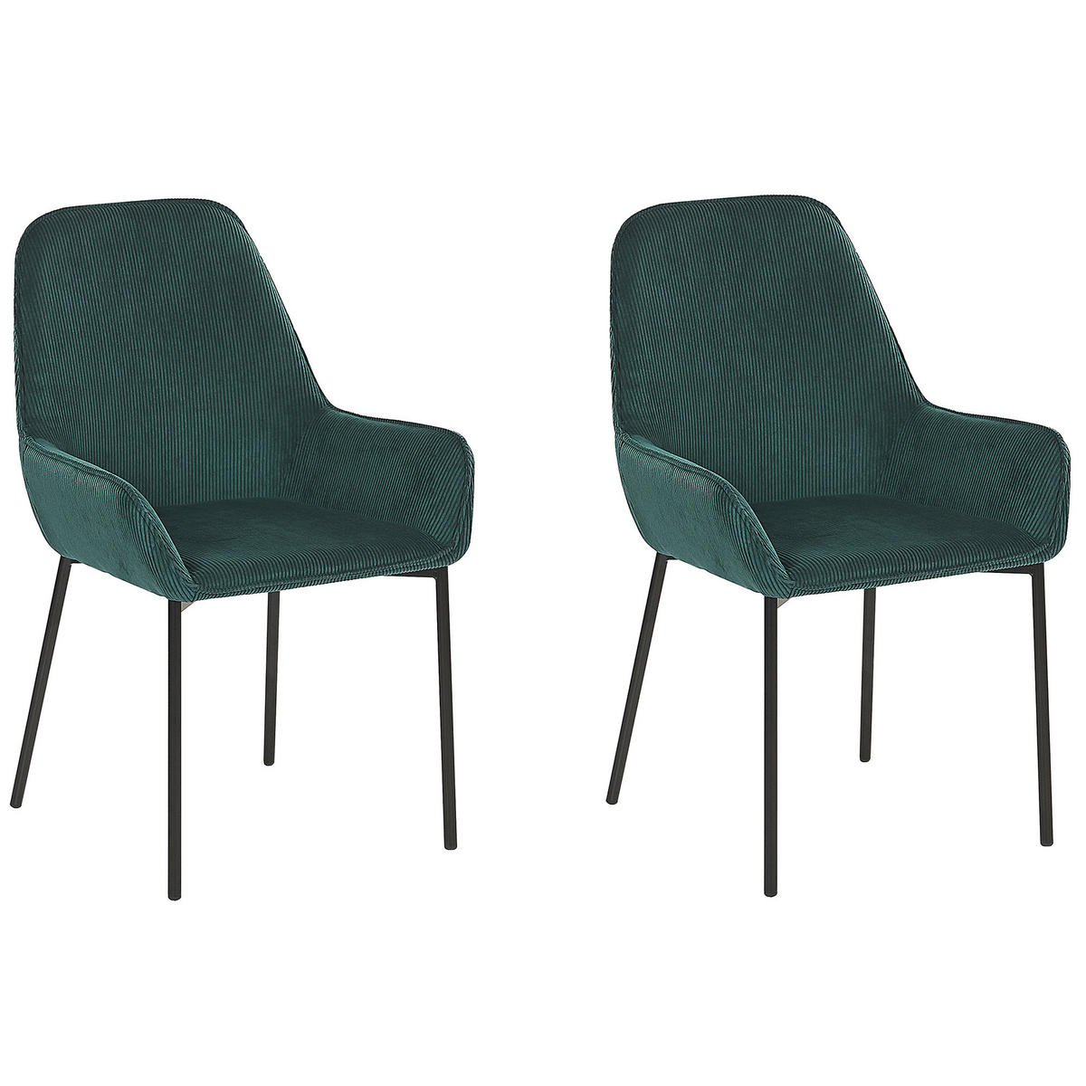 SCAUN DE BUCĂTĂRIE set de 2 reps reiat verde Loverna - verde, material textil/metal (46/89/54cm) - Beliani