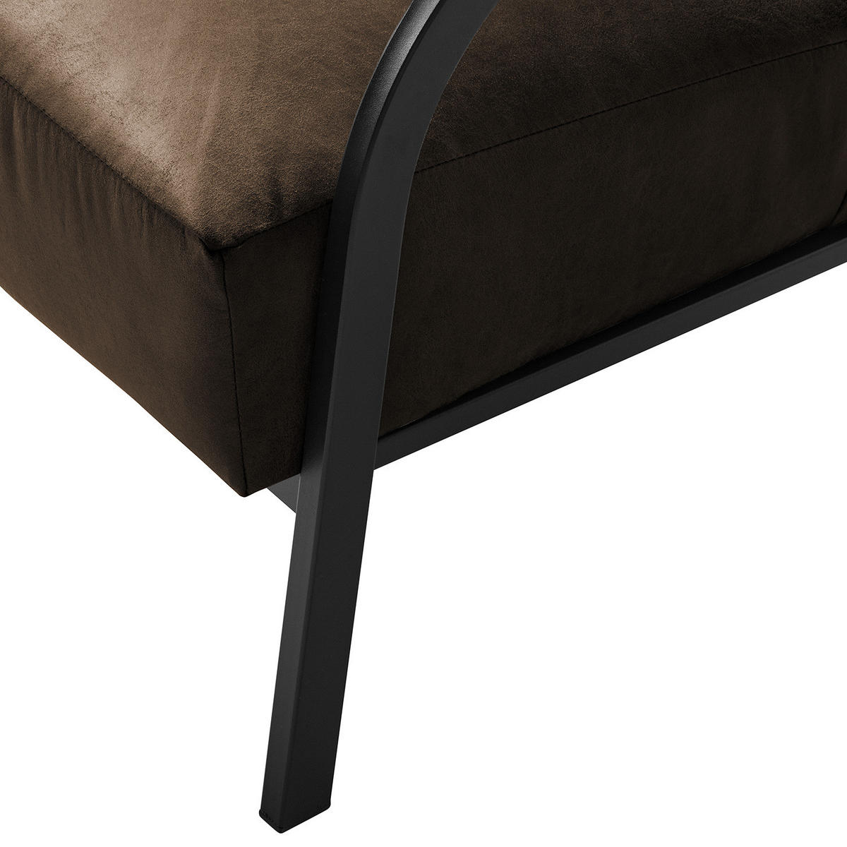 SESSEL - Antiklederlook - Graubraun, Textil (87/81/60cm) - home24