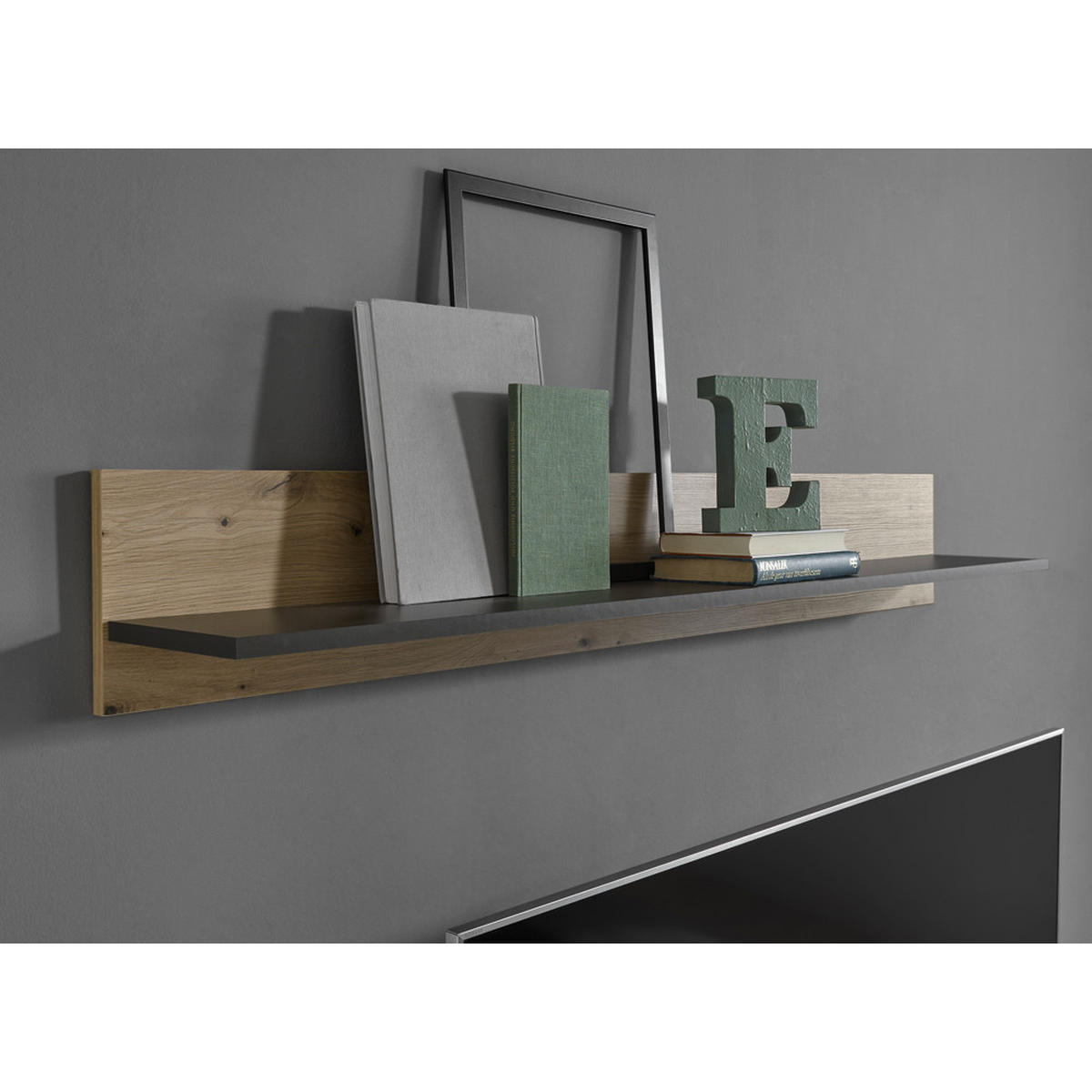 WOHNZIMMER-SET 6-TLG. Cardiff-61 - Braun, Holzwerkstoff (340/194/40cm) - Lomado