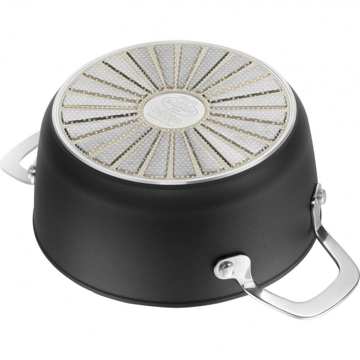TOPF Schwarz 27/21/13 cm ALBG2LD20D - Schwarz, Metall (20cm) - Ballarini