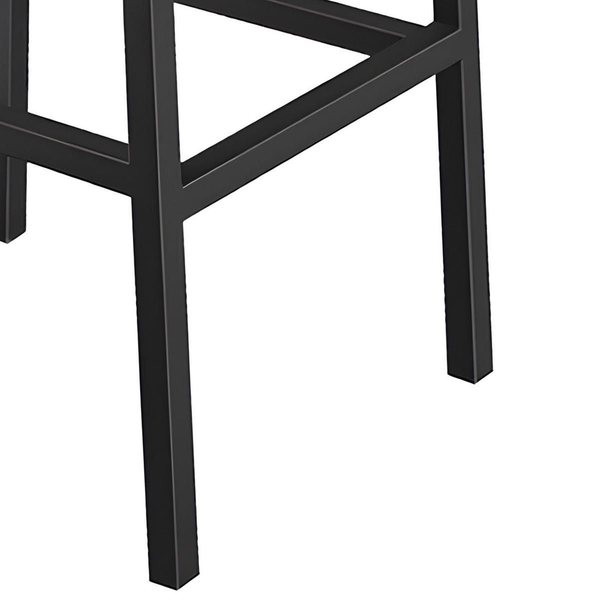 BARHOCKER 2er-Set mit Lehne Metall Holzoptik Erle Schwarz 40/30/90 cm - Dunkelbraun/Erlefarben, Holzwerkstoff (30/90/40cm) - Begryf