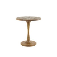 BEISTELLTISCH Bicaba Braun Ø50/55 cm - Braun, Holz (50/50/55cm) - Light & Living