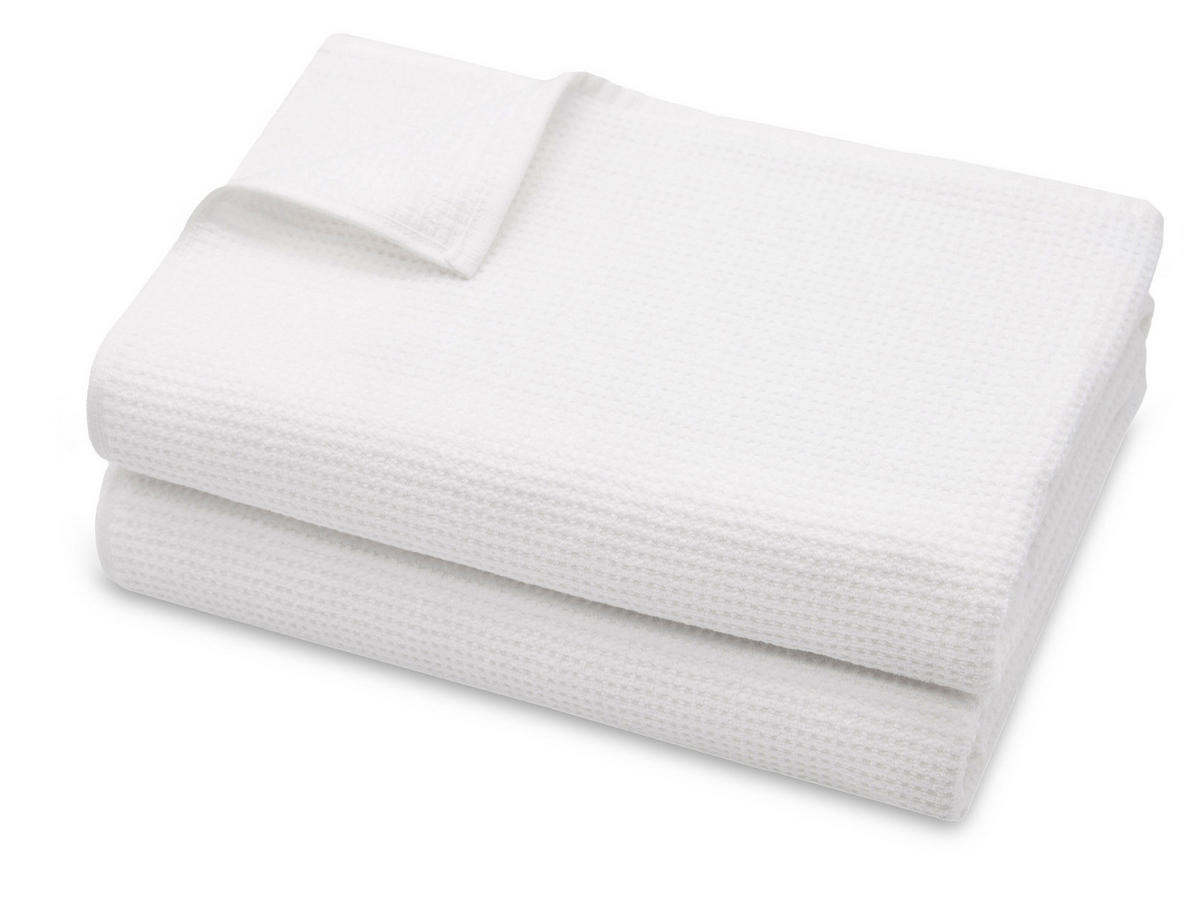 SAUNATUCH, 2er-Set, 70x180 cm, 100% Baumwolle, Weiß - Weiß, Textil (70/180cm) - Zollner