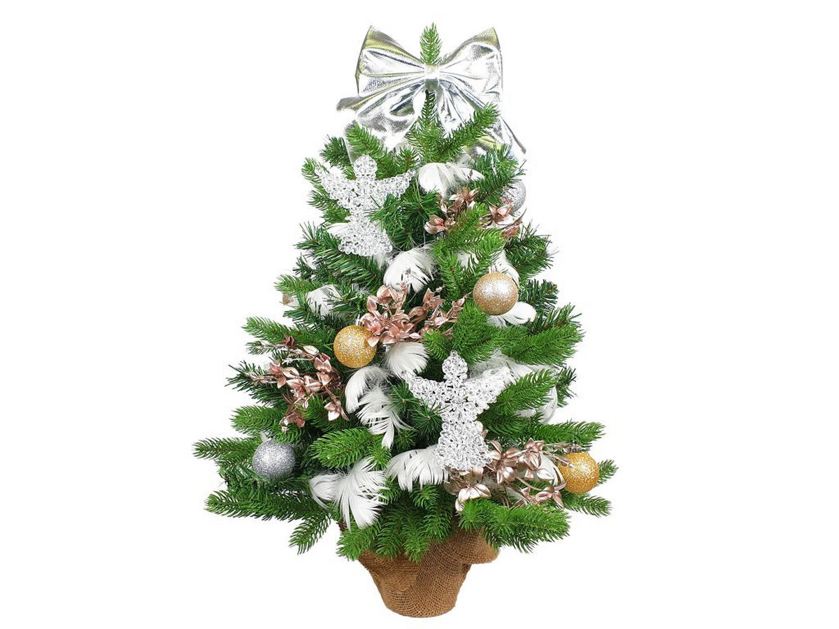 WEIHNACHTSBAUM künstlich Bernard in Blumentopf 75cm, Tannenbaum Christbaum Kunstbaum Dekobaum - Grün, Kunststoff/Stein (56/75cm) - LAALU