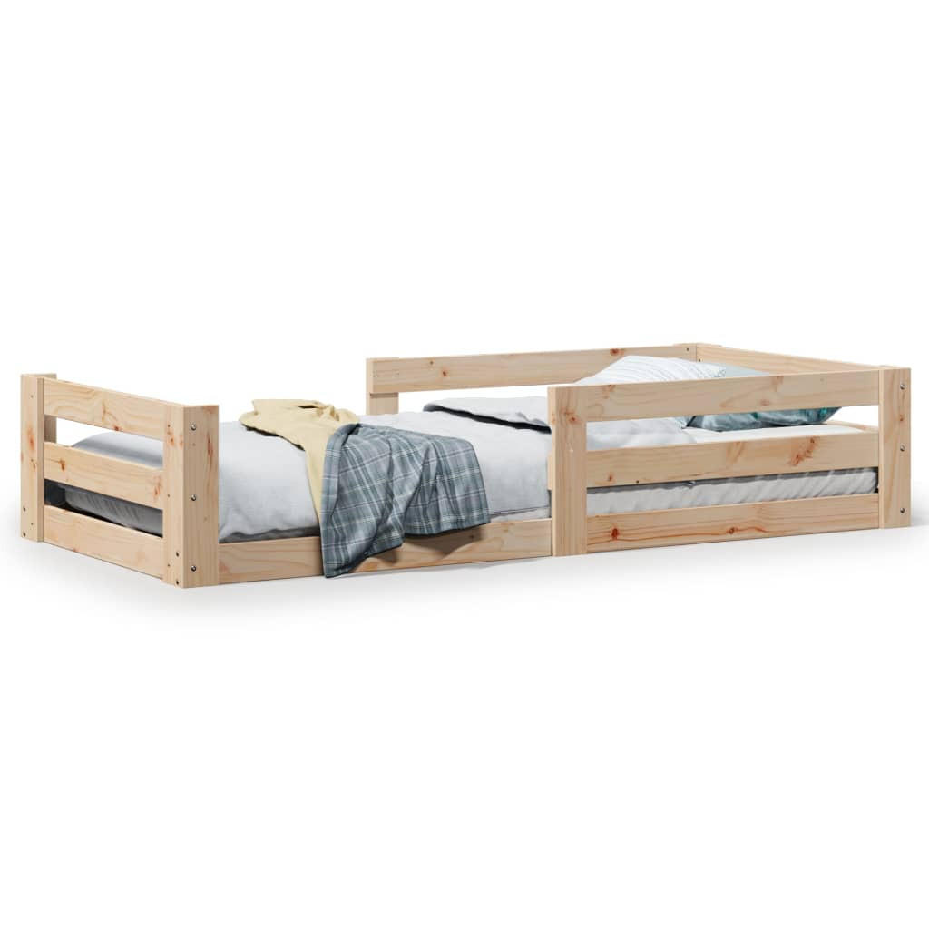 MASSIVHOLZBETT Ohne Matratze 70/140 Cm Kiefernholz - Braun, Holz (70/140cm) - vidaXL