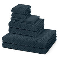 FROTTIERSET Sensual Skin Zopf 8-teilig - Dunkelblau, Textil (50/100cm) - Ross