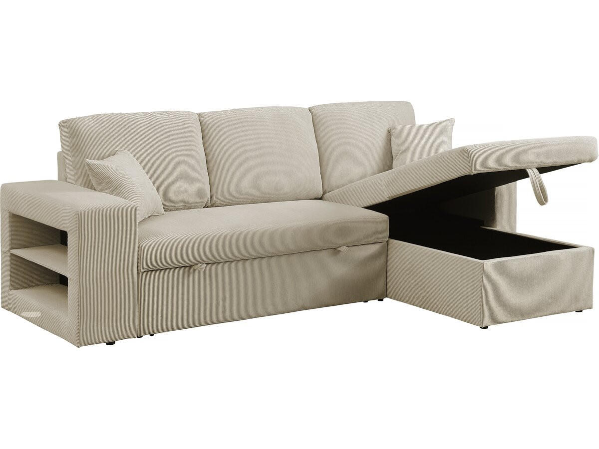 ECKSCHLAFSOFA Axel Grau - Grau, Textil (233/146cm) - Habitat Garten