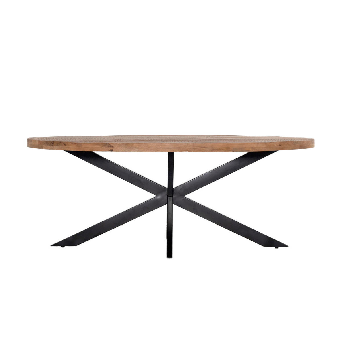 ESSTISCH oval aus Mangoholz 240cm, natürlich - Braun, Holz (240/100/76cm) - Giga Meubel