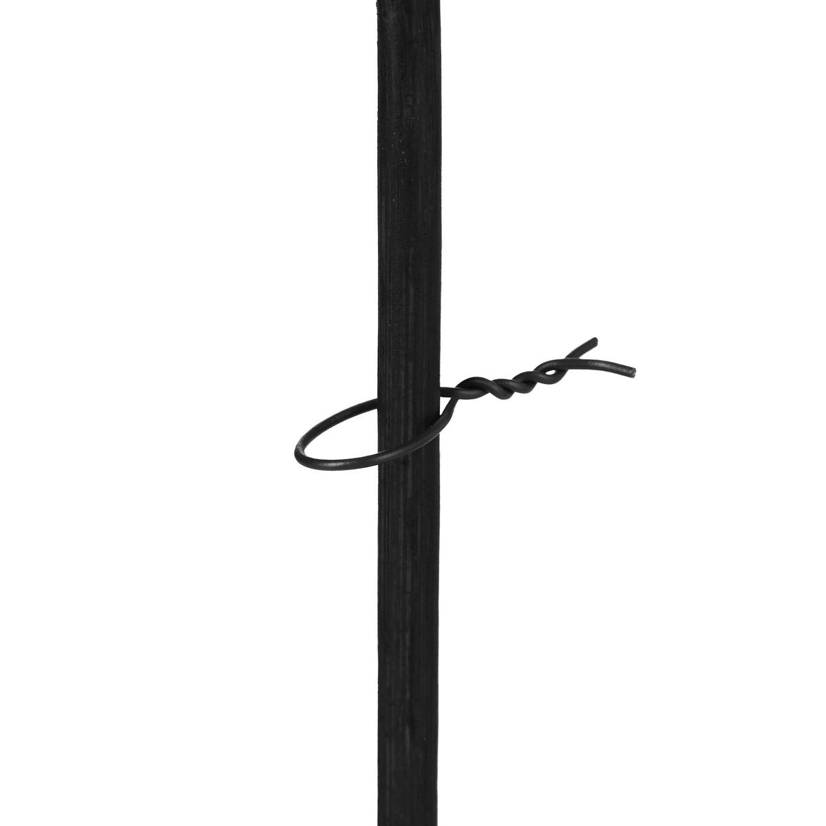 PFLANZSTAB Schwarz 50er-Set Bambus 30 cm - Schwarz, Holz/Metall (0.5cm) - Relaxdays