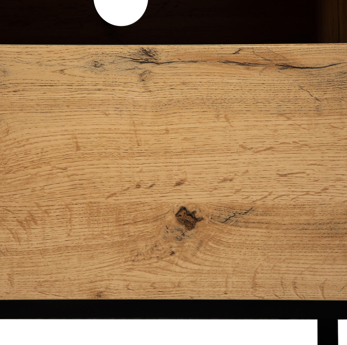 LOWBOARD 180/50/38 cm in Eiche/Anthrazit aus MDF mit Push-Open - Alteiche, Holzwerkstoff (45.5/35/180cm) - OKMYHOME