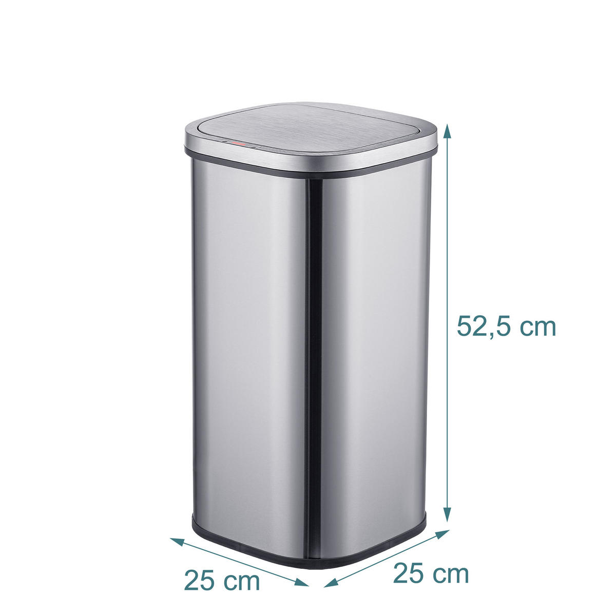 SENZOROVÝ kôš - strieborná, kov/plast (25/52.5/25cm) - Relaxdays