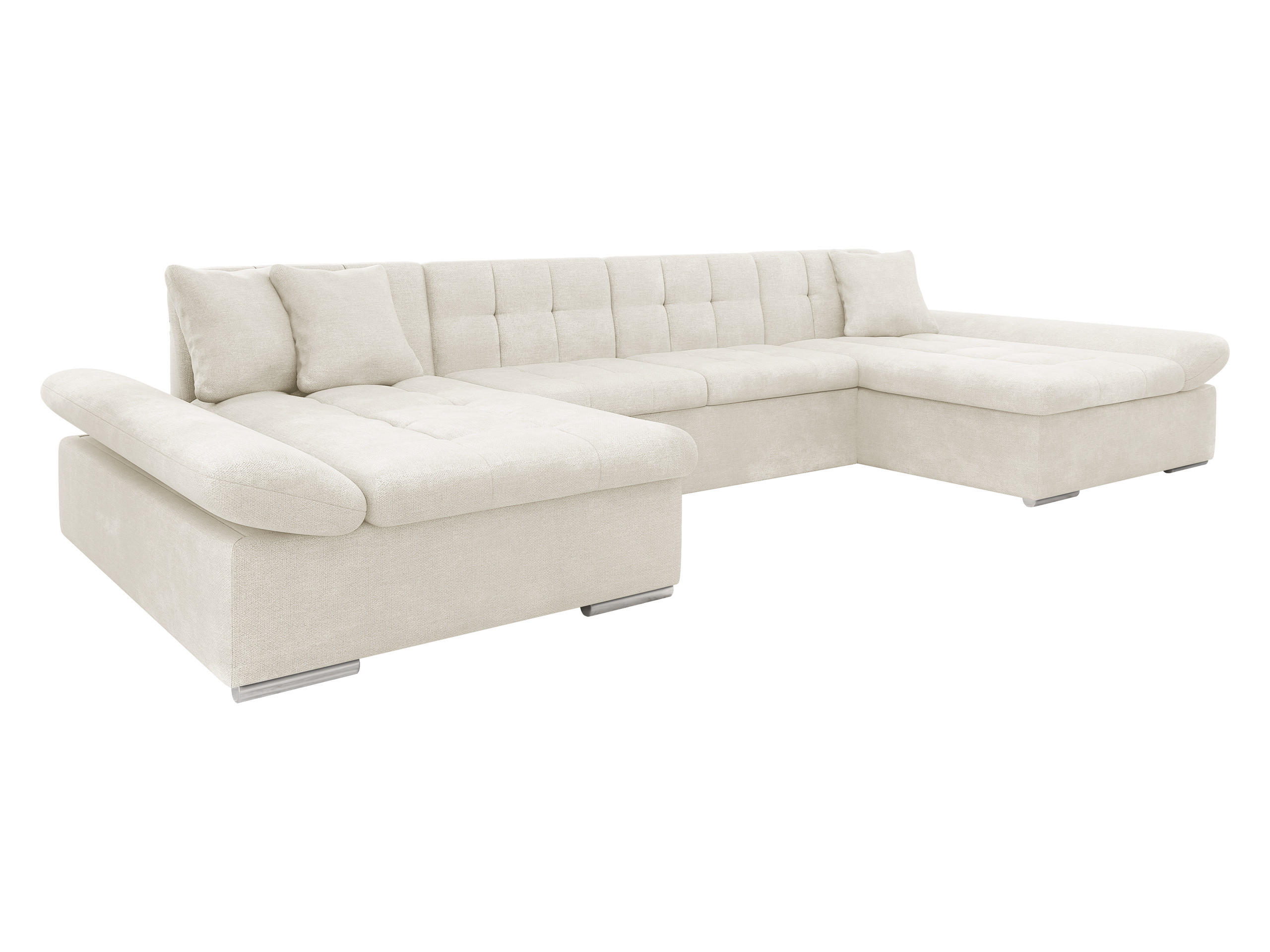 WOHNLANDSCHAFTEN Alia - Chromfarben/Champagner, Holz/Kunststoff (360/75/160cm) - MIRJAN24